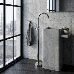 Bateria umywalkowa podłogowa Rea Lungo Chrom