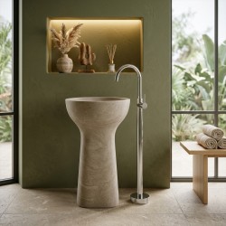 Bateria umywalkowa podłogowa Rea Lungo Chrom