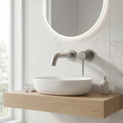 Bateria Umywalkowa Podtynkowa Rea Lungo Stripe Nikiel Szczotkowany