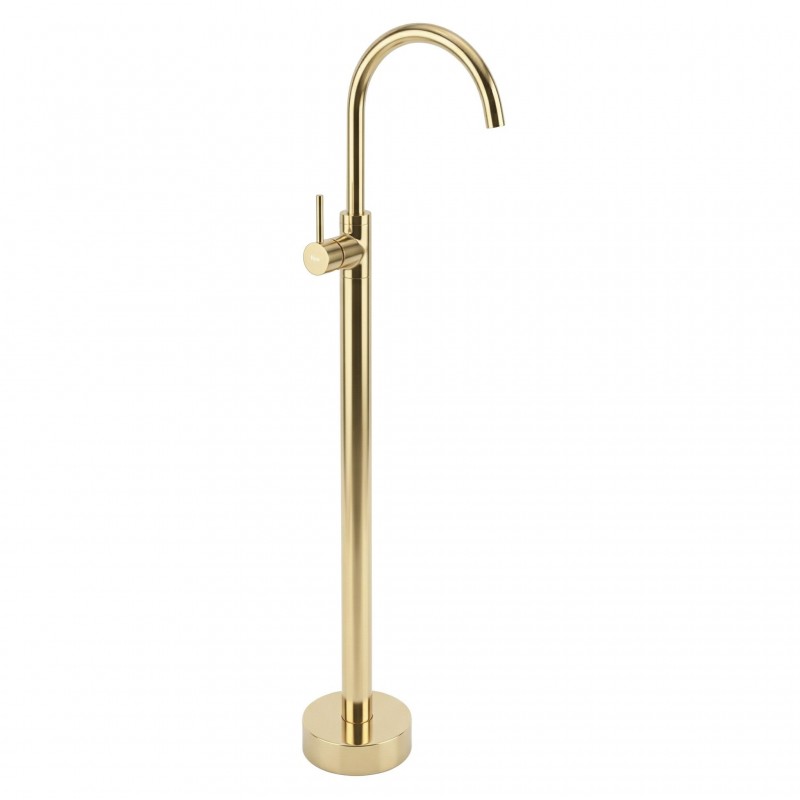 Bateria umywalkowa podłogowa Rea Lungo Złota