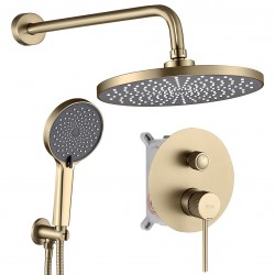 Zestaw natryskowy podtynkowy Rea Lungo Stripe Złoty Szczotkowany + BOX