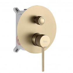 Zestaw natryskowy podtynkowy Rea Lungo Stripe Złoty Szczotkowany + BOX