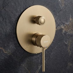 Zestaw natryskowy podtynkowy Rea Lungo Stripe Złoty Szczotkowany + BOX