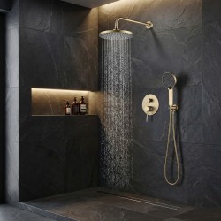 Zestaw natryskowy podtynkowy Rea Lungo Stripe Złoty Szczotkowany + BOX