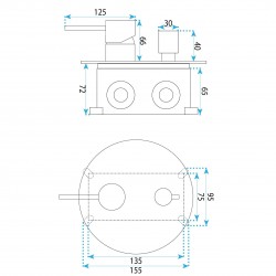Zestaw natryskowy podtynkowy Rea Lungo Stripe Złoty Szczotkowany + BOX