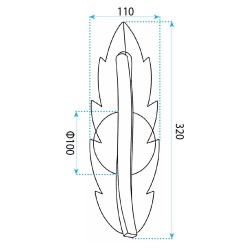 KINKIET ŚCIENNY LED G182-W ZŁOTY