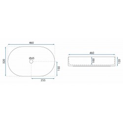Umywalka nablatowa Rea Nadia 46