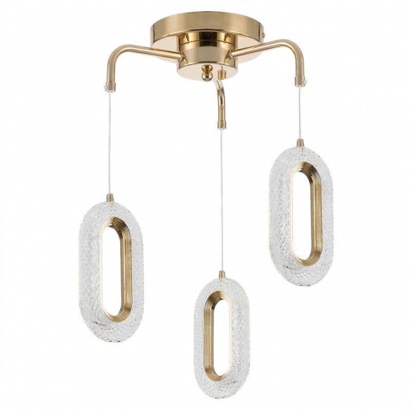 LAMPA SUFITOWA WISZĄCA LED G173-3CP ZŁOTA