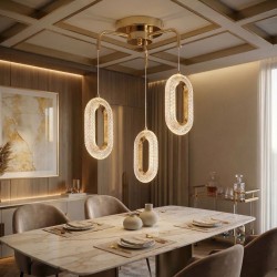 LAMPA SUFITOWA WISZĄCA LED G173-3CP ZŁOTA