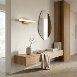 KINKIET ŁAZIENKOWY LED 42CM APP1851-1W BRUSH GOLD