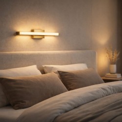 KINKIET ŁAZIENKOWY LED 42CM APP1851-1W BRUSH GOLD