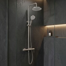 Zestaw natryskowy Rea Rivo Nikiel Szczotkowany
