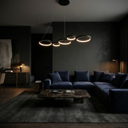 LAMPA SUFITOWA WISZĄCA APP1923-CP Czarna