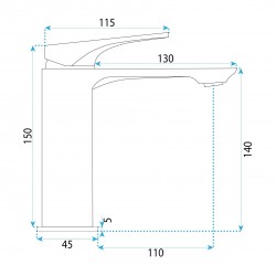 Bateria Umywalkowa PREMIUM REA Prime Chrom Niska