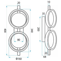 Kinkiet ścienny LED APP1917-W Czarny