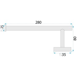 Wieszak łazienkowy jednoramienny 39106 ORI Miedź Szczotkowana