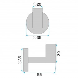 Wieszak łazienkowy 39104 ORI Złoty Szczotkowany