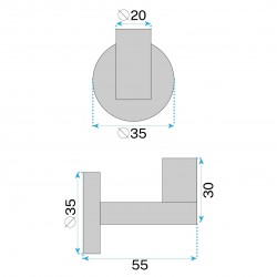 Wieszak łazienkowy 39104 ORI Miedź Szczotkowana