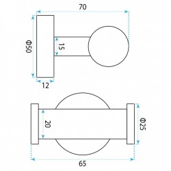 Wieszak podwójny 6612 Modern Tytan