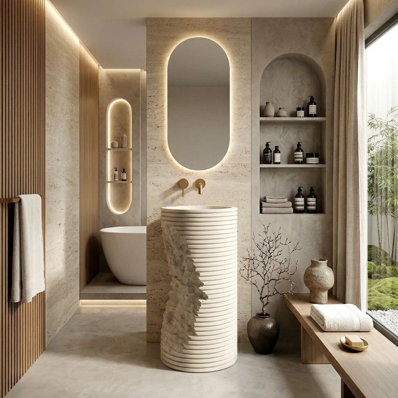 Umywalka Wolnostojąca REA Travena Round