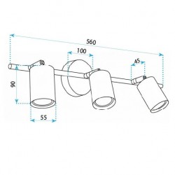 Kinkiet łazienkowy APP1898-3W Złoty Szczotkowany