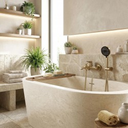 Bateria wannowa PREMIUM REA Vision Złota Szczotkowana