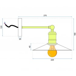 LAMPA PORTO KINKIET APP184-1W Czarna