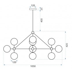 Lampa Sufitowa Wisząca APP264-10C