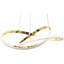 Lampa Sufitowa Wisząca Ring Nowoczesna LED + Pilot APP390-CP Złota