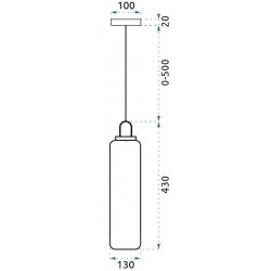 Lampa Sufitowa Wisząca Szklana Tuba APP631-1CP