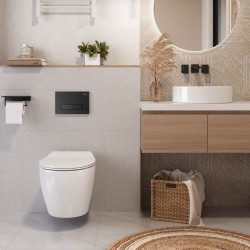 Przycisk typu H do stelaża podtynkowego WC Black Mat