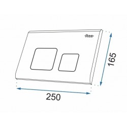 Przycisk typu H do stelaża podtynkowego WC Black Mat