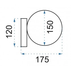 Lampa Ścienna Kinkiet Szklana Kula APP1009-1W Złota