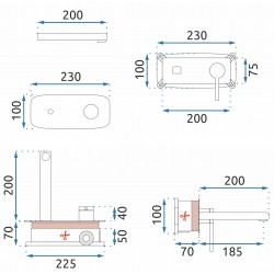 Bateria Umywalkowa Podtynkowa REA OVAL Czarna