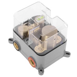 Zestaw Prysznicowy Podtynkowy z termostatem LUNGO Złoty szczotkowany + BOX