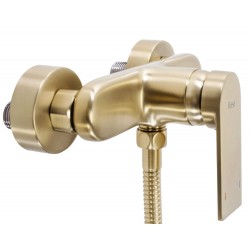 Bateria prysznicowa ze słuchawką REA Verso złota Szczotkowana