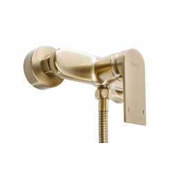 Bateria prysznicowa ze słuchawką REA Verso złota Szczotkowana