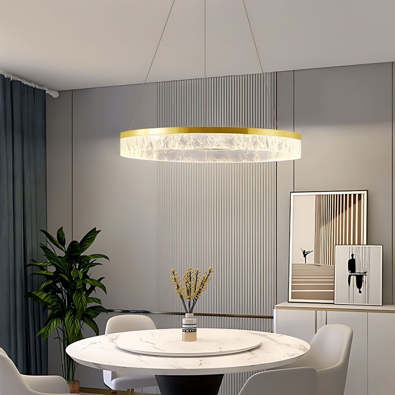 Lampa wisząca LHJ047-CP 80 cm ZŁOTA