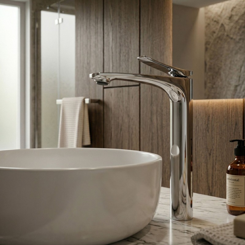 Bateria Umywalkowa PREMIUM REA Vision Chrom Wysoka