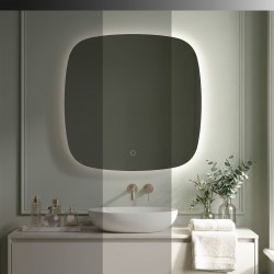 Lustro ścienne LED 70x70cm TOP