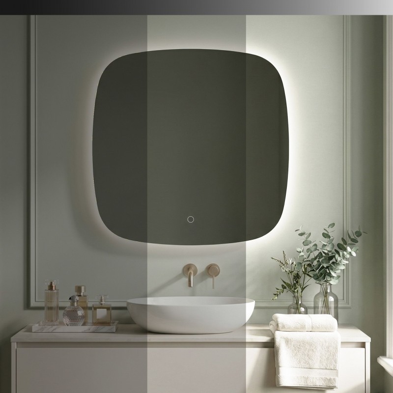 Lustro ścienne LED 70x70cm TOP