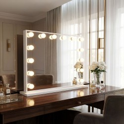 Lustro LED Hollywood Białe 80x60