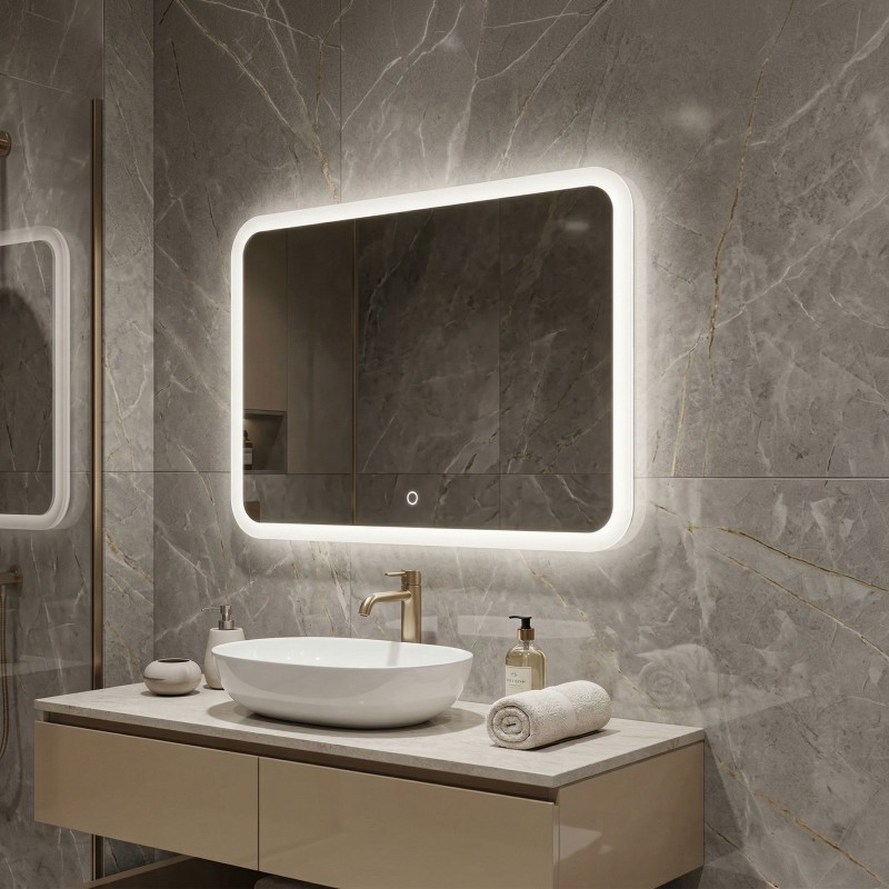 Lustro ścienne LED 80x60cm TOP-3