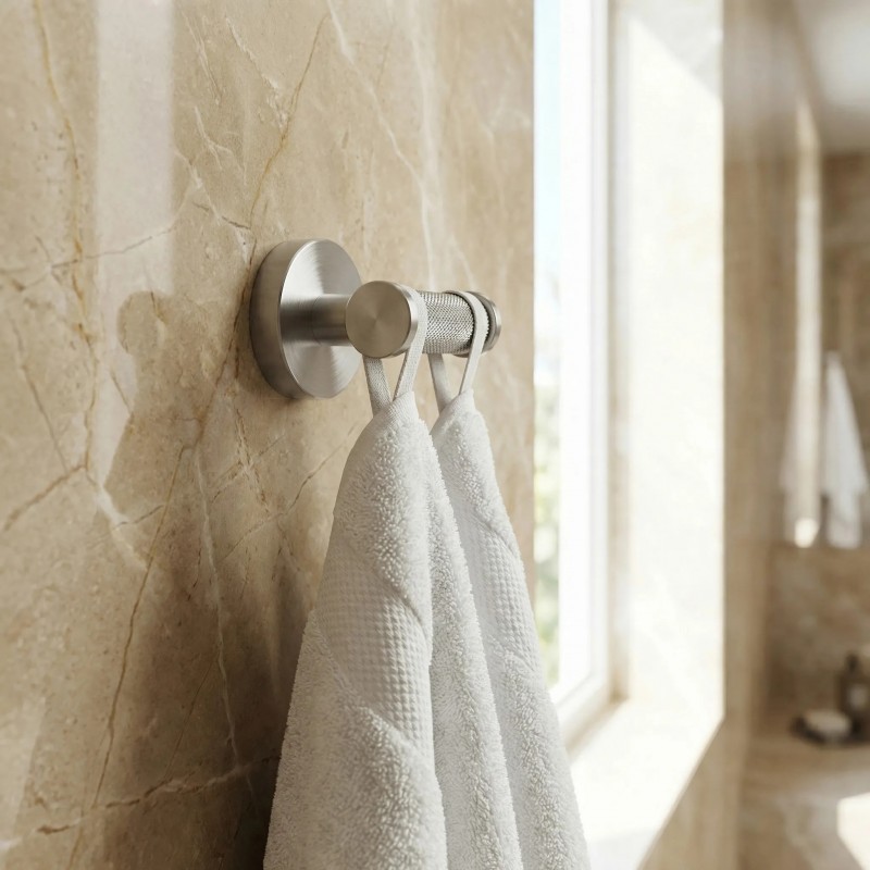 Wieszak podwójny 6612 Modern Nikiel Szczotkowany