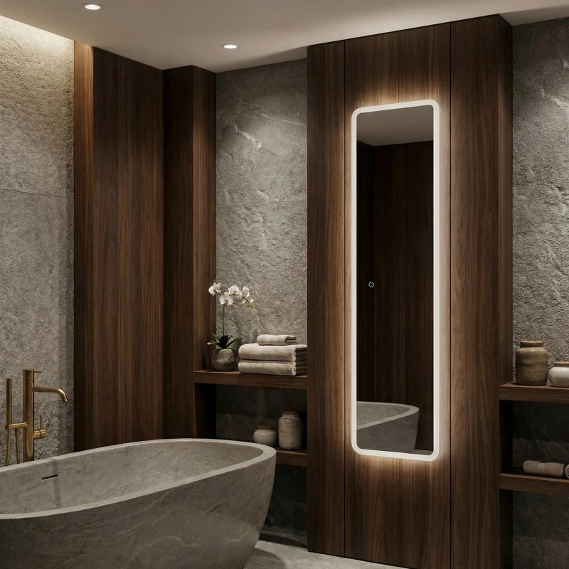 Lustro ścienne LED 150x50cm MOL-SQ