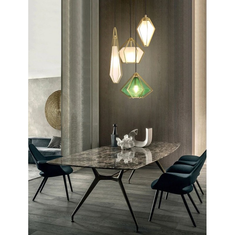 Lampa Sufitowa Wisząca Szklana APP456-1CP Grafitowa