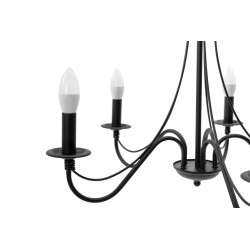 Lampa Sufitowa Wisząca Rustykalna APP647-5CP Czarna