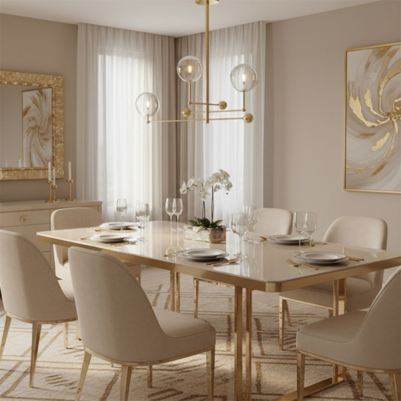 Lampa Wisząca Szklane Kule 3 szt APP918-3CP Złota