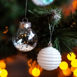 Bombki Choinkowe białe 30szt. sysd1688-057