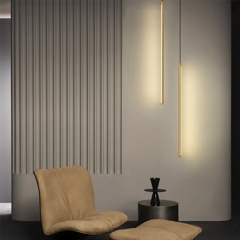 LAMPA SUFITOWA WISZĄCA LED APP1414-C GOLD 100cm